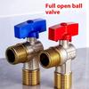 Brass 1/2inch Water Shut Off Valves with Handle Universal Water Flows Control Valves Hot/Cold Water Turn Angle Stop Valves