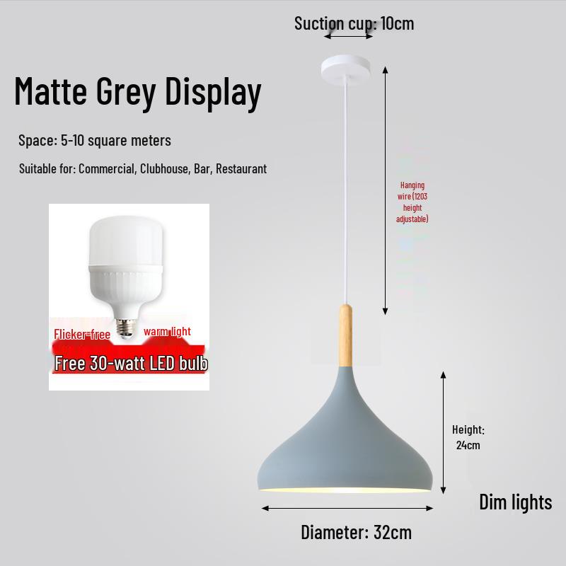 Modern Industrial Style Dining Chandelier with Creative Art Lampshade for Hot Pot/Fruit/Rice Shops