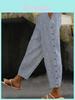 Casual Pants For Women With Button Detailing And Elastane For Summer Comfort