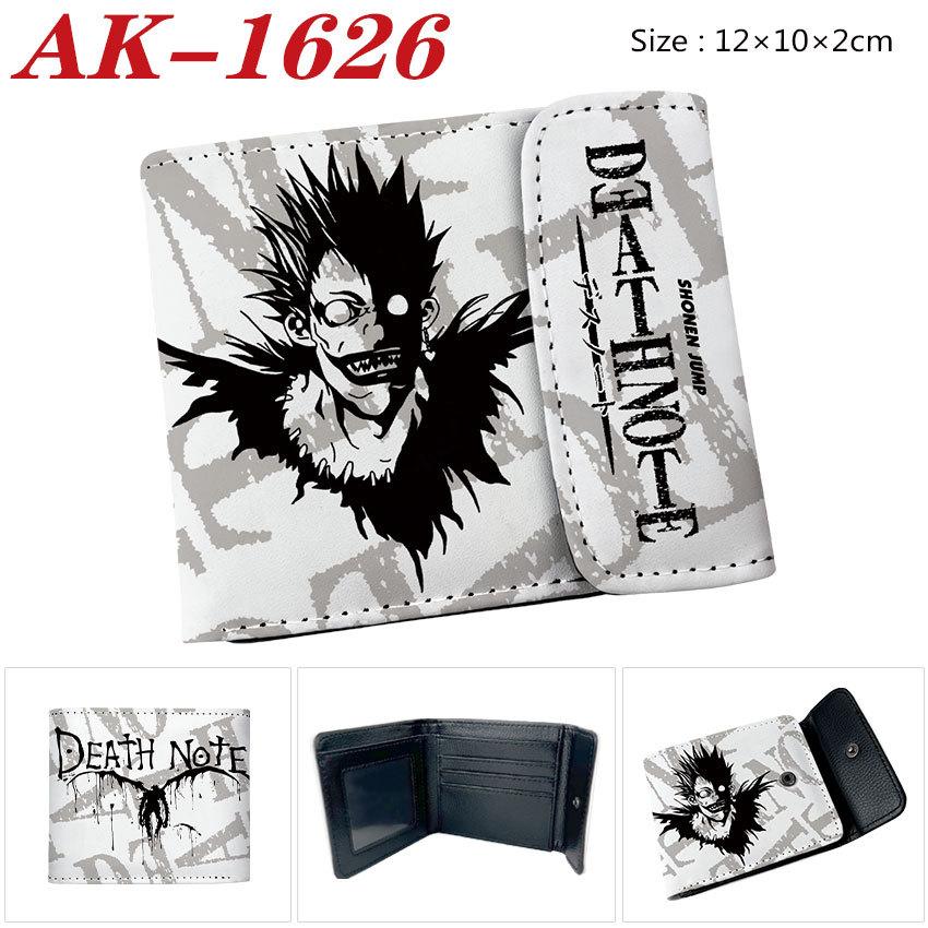 Death Note Anime Geldbörse Kurz gefaltet Druckknopfverschluss Verschleißfest Große Kapazität Kartenhalter Münzfach