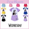 Kinderen Wednesday The Addams Family Bedrukt Sport T-shirt Korte Broek Pak Cadeau