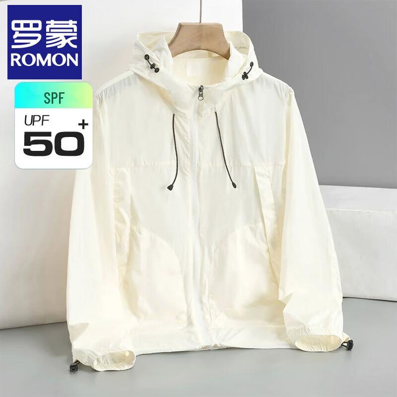 Luomeng Men's UPF50+ Ice Silk Hooded Sun Protection Jacket