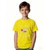 European Size Childrens Round-neck Short-sleeved T-shirt with Cartoon-like Spiral Pattern Print