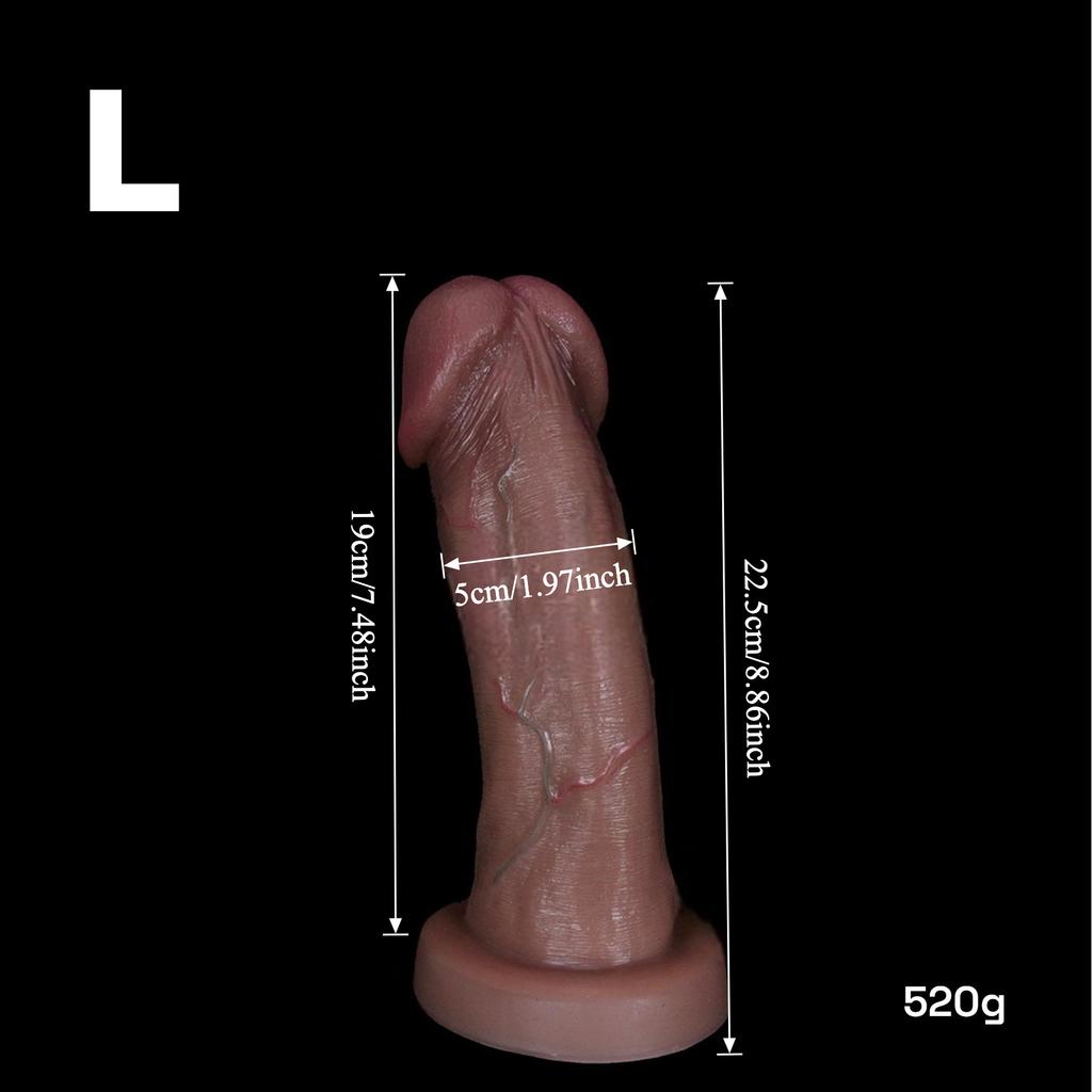 Dildo – 3 Größen Super Großer Realistischer Dildo, Bis zu 30 cm Lang, Weicher Flüssigsilikon-Penis mit Starkem Saugfuß, Sexspielzeug für Männer & Frauen
