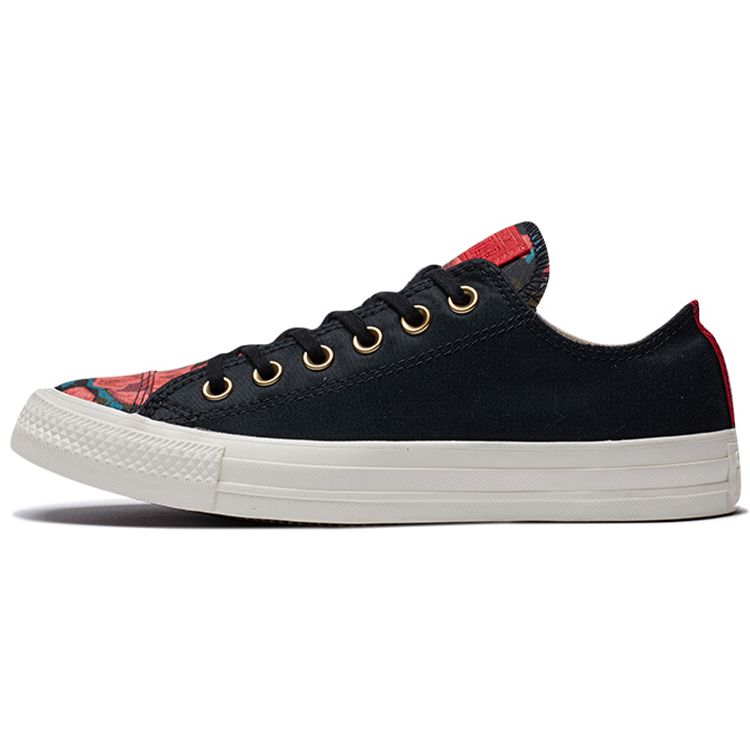 Converse Chuck Taylor All Star Color Block Versatile Low Top Canvas Shoes Unisex Sneakers Black 561663C