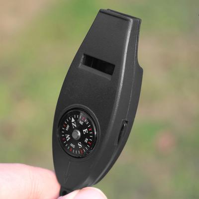 Multifunktions-4-in-1-Sicherheitspfeife, Kompass, Thermometer, Lupe mit