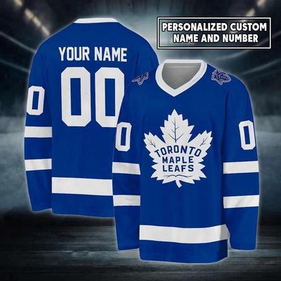 NEU! Personalisiertes Toronto Maple Leaf Eishockey T-Shirt Eishockey Team Geschenk Von Fans gemacht