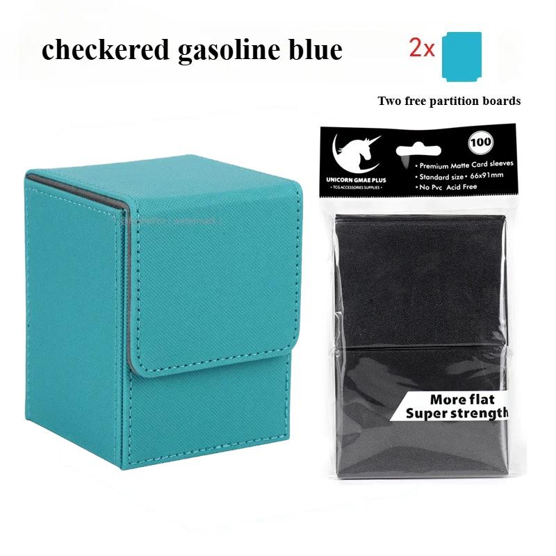 100 Premium Card Sleeves 66x91mm and Trading Card Storage Box Holds 100+ Commander Deck Box for MTG PTCG Baseball Sports Cards