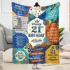 21st Birthday Celebration Flannel Blanket-Soft and Suitable for Sofas,Beds,Offices,Travel,All Seasons,Great Gift for Holidays and Birthdays.