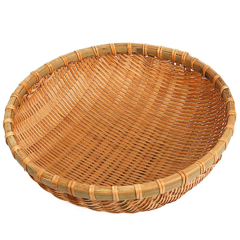 Geflochtener Bambus-Worfelkorb: Kehrblech, Reissieb, Dampfbrötchenkorb, Aufbewahrungskorb, Spülwanne für Gemüse in der Küche