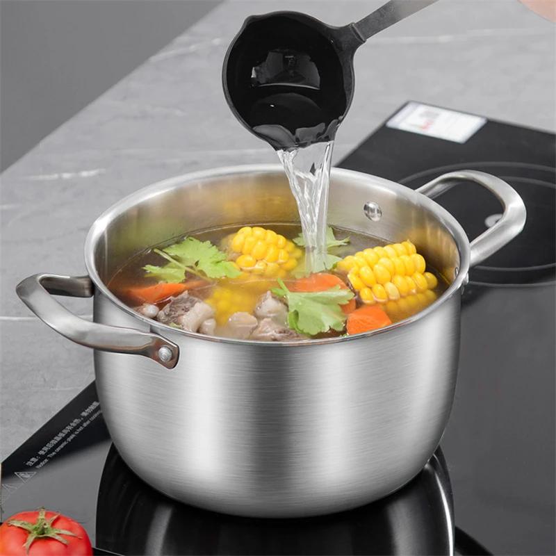316 stainless steel soup pot Extra thick food grade soup pot Thickened double ear pot Electromagnetic furnace gas special pots