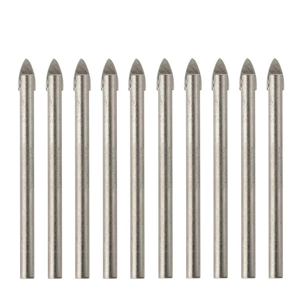 Set of 10 Ceramic Tile Glass Drill Bits with Carbide Head 6mm for Efficient Brick Granite and Tile Drilling Applications