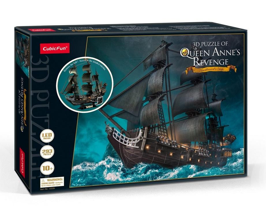 Cubic fun puzzle 3d zemsta królowej anny 293 elementy wersja led l522h