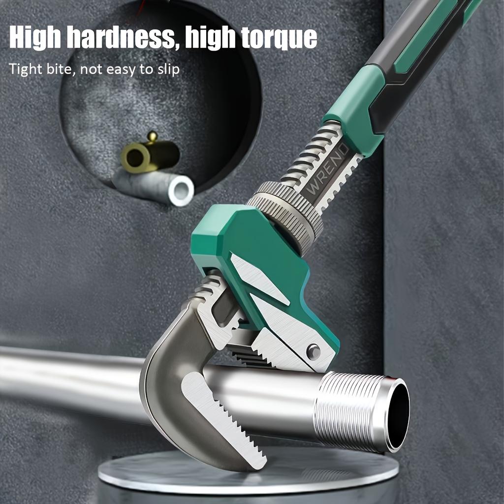 1PC F-type Quick Pipe Clamp Wrench Universal Household Large Diameter Plumbing Pipe Removal Wrench Manual Pipe Clamp Wrench
