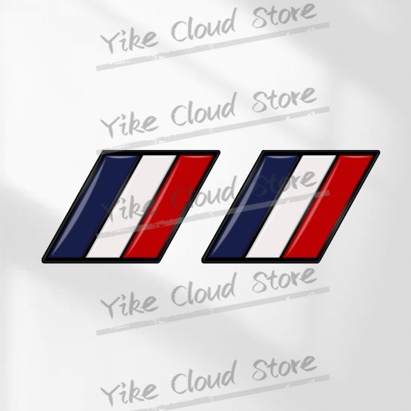 2Pcs German French Italian National Flag Tricolor Flag Emblem Car Styling 3D Metal Badge Body Side Trunk Self Adhesive Stickers