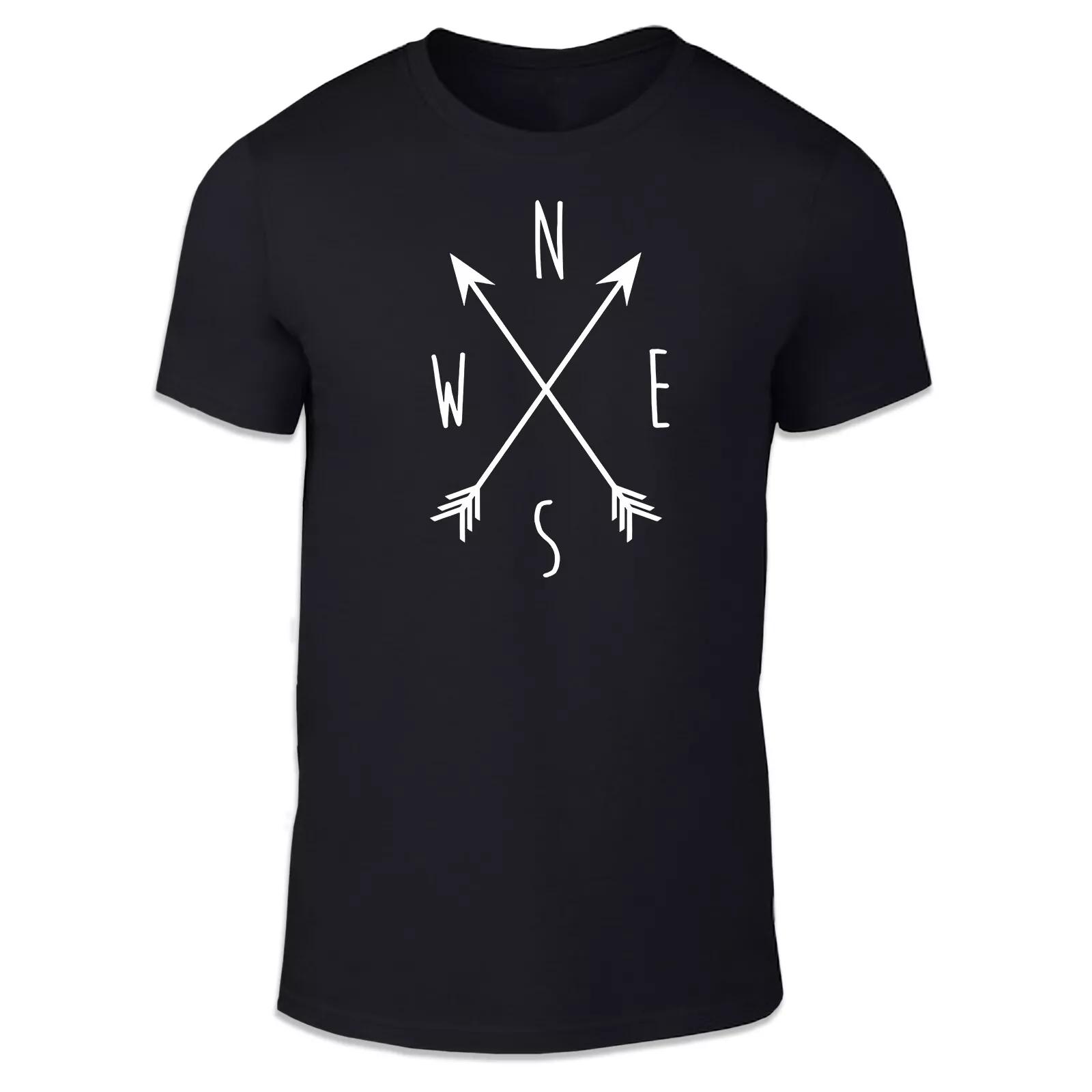 Arrows And Compass Unisex T Shirt - Outdoors Camping Hiking Summer Holiday Gift 3XL