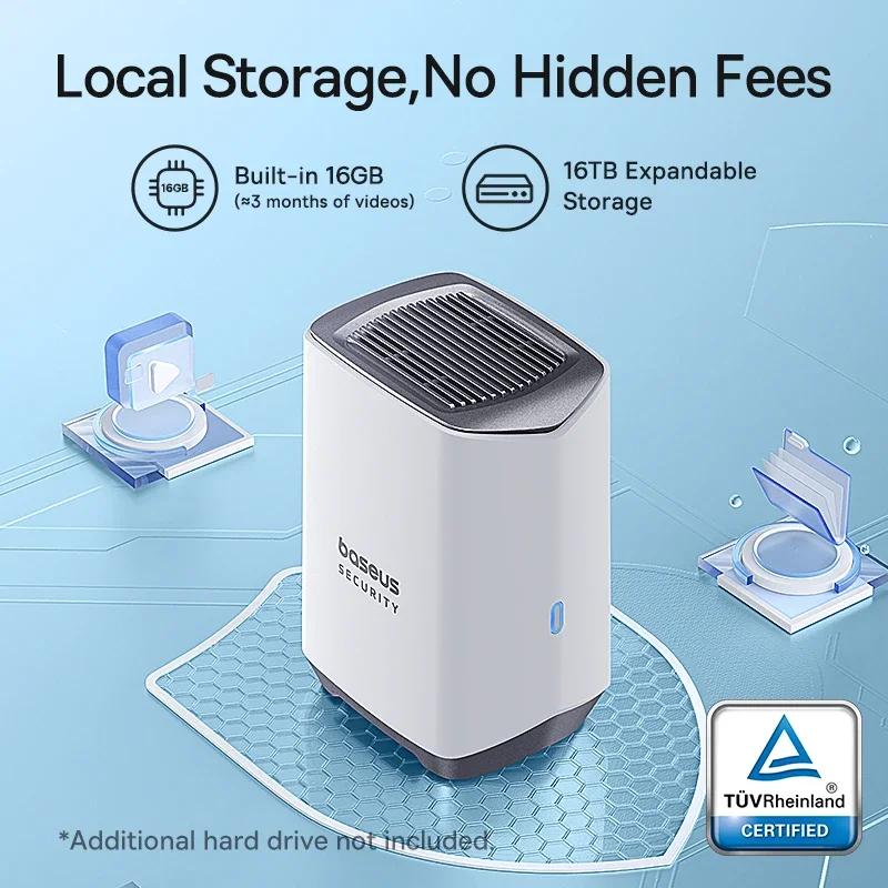 Baseus Security Protection Outdoor Camera N1 Series 2K 2-Cam Kit Wireless Home Security 210-Day Battery Life HomeKit 16TB Memory