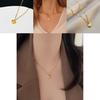 Trendy Titanium Steel Alphabet Pendant Necklace With Heart Shape For Unisex Fashion Accessories