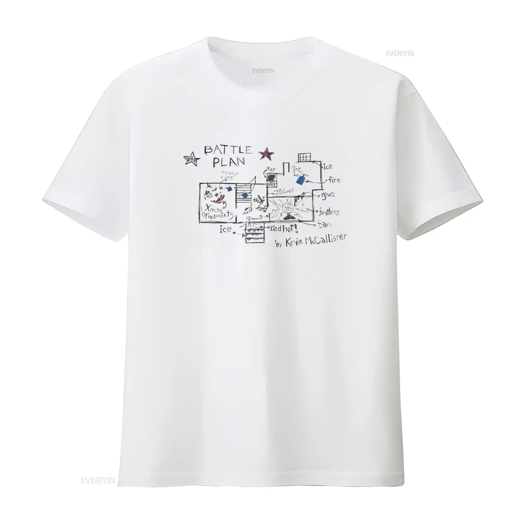 

Battle Plan Home Alone Christmas Kevin T Shirt All Sizes S 5XL Unique Print Perfect for Fans vintage Washed Comfortable graphic S разноцветный