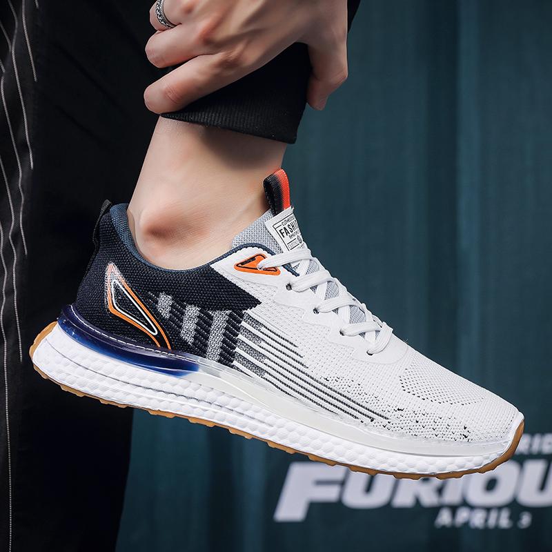 Herre Løpesko Pustende Strikk Sportssko Demping Fritidssko Treningssko Utendørs Jogging Tennissko