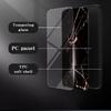 For Samsung Galaxy A15 4G Cover Fall Proof Marble Pattern Tempered Glass+PC+TPU Shell