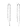 High Quality Light Luxury Full Diamond Exaggerated Chain Fringed Earrings Femininity Love Rhinestone Earrings Internet Celebrity Earrings Wholesale
