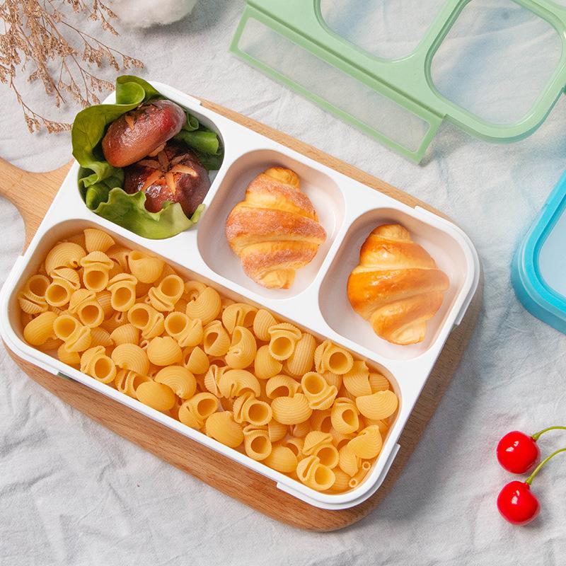 1000ML Lattice Lunch Box High Capacity Leakproof Portable Food Container Travel Camping Office School Healthy Material Bento Box