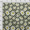oneOone Cotton Flex Black Fabric Sunflower Floral Dress Material Fabric Print Fabric By The Yard 40 Inch