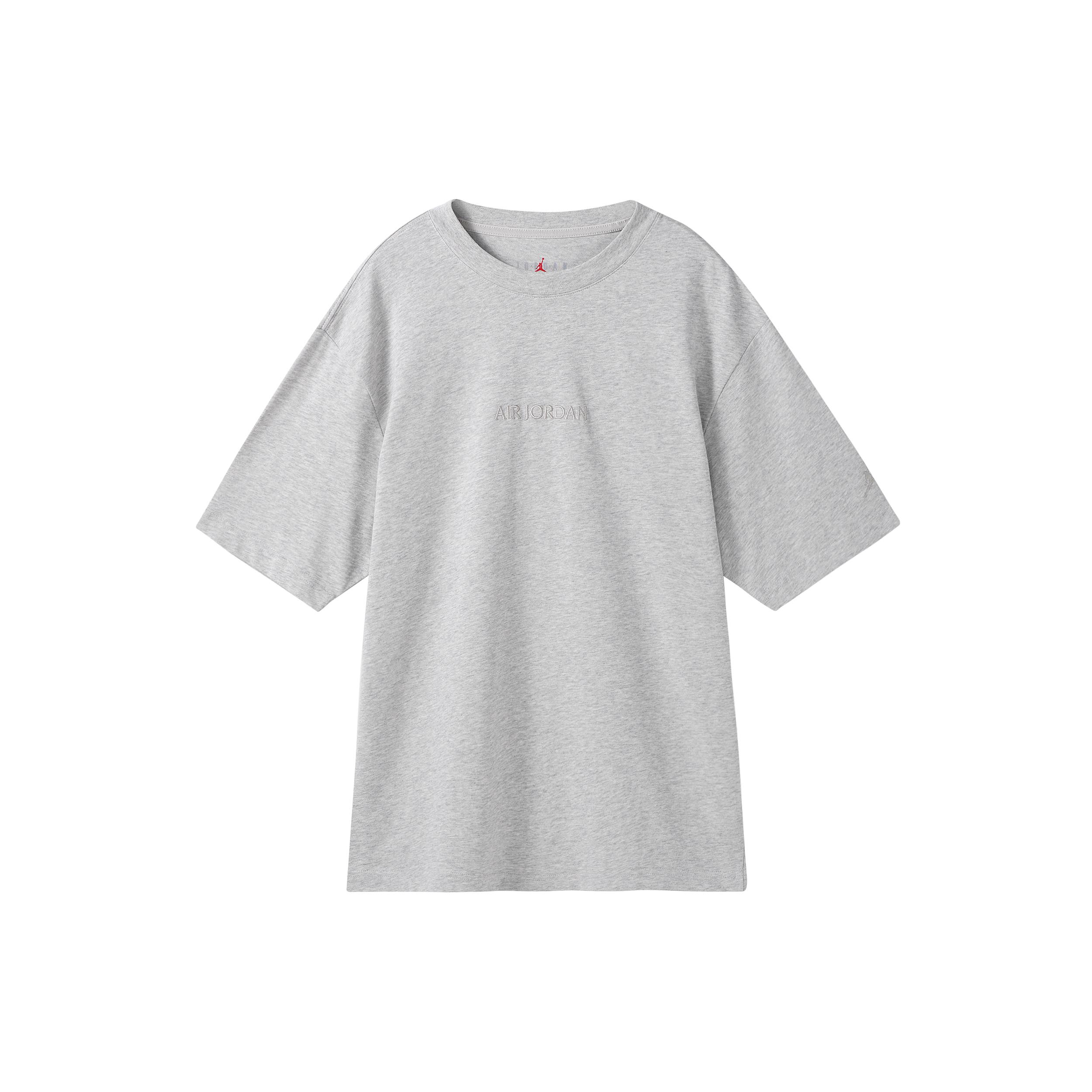 Jordan Wordmark T Shirts Men s Gray Crew Neck Moderate Straight Fit FJ1970-050 M