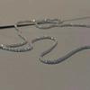 Sparkling Silver Bare Chain Plain Necklace Women's Summer 2025 New Light Luxury Niche Design Simple Collarbone Chain