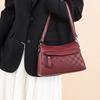 Trendy PU Leather Shoulder Bag for Women Large Capacity Designer Handbag Casual Solid Satchel Purse