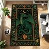 Volkskunst Drachen-Thema Teppich für Wohnzimmer Schlafzimmer Dekoration Ästhetische Mythische Kreaturen Kunst Bodenmatte Kaffeetisch Bodenmatte