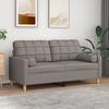 Vidaxl 2-Seater Sofa With Cushions, Taupe, 140 Cm, Fabric