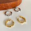 Gold-Plated Irregular Hoop Earrings: European Style, Fresh & Natural Design, Light Luxury, Unique Ear Studs for Women