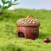 Cute Squirrel Pinecone House Maple Leaf Micro Landscape Garden Decoration Resin Craft Ornaments Livingroom Desk Decoration