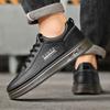 Modische Herren Freizeitschuhe Frühling und Herbst Atmungsaktive Leder Sneaker für Herren Vielseitiger Sport- und Freizeitschuh Zapatillas De Deporte