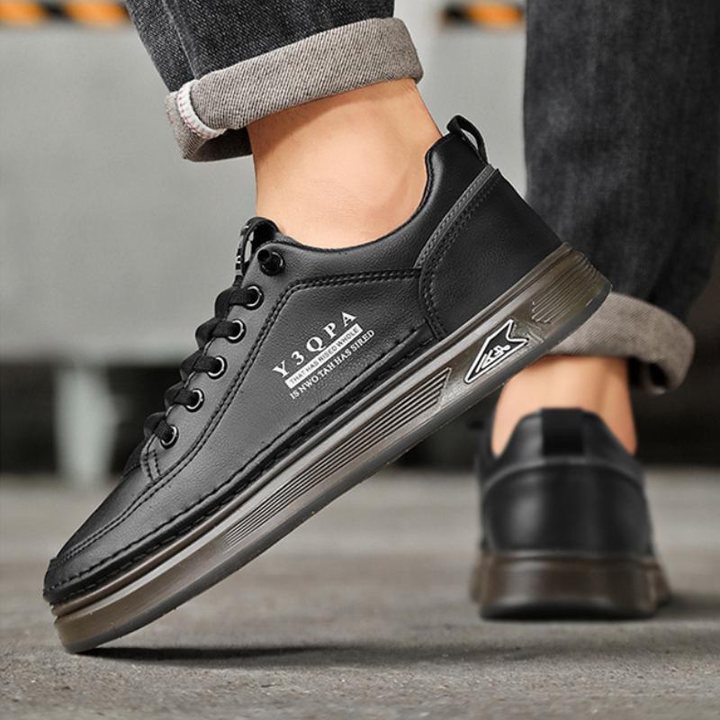 Fashion Men's Casual Shoes Spring and Autumn Breathable Leather Sneakers for Men Versatile Sports and Leisure Shoe Zapatillas De Deporte