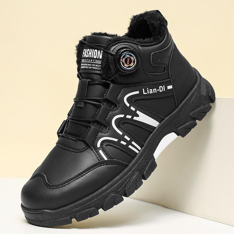 Winter New Style with Plush and Thickened High Top Men's Cotton Shoes Versatile Warm Men's Snow Boots