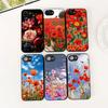 Cover for Xiaomi Redmi Note 12 11 10 A3 Pro 10A 10C 12C Note12 5G 4G Casing Silicone Phone Case Poppy Flower Bloom Rose