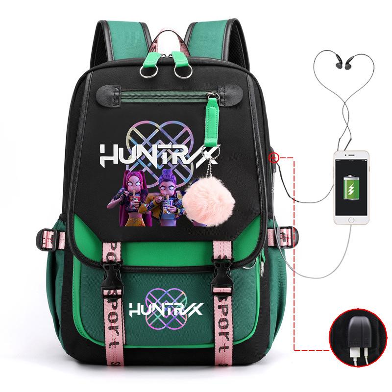 College Style Animation Cartoon Student Schoolbag Junior High School Multi-Functional Large Capacity Leisure Backpack