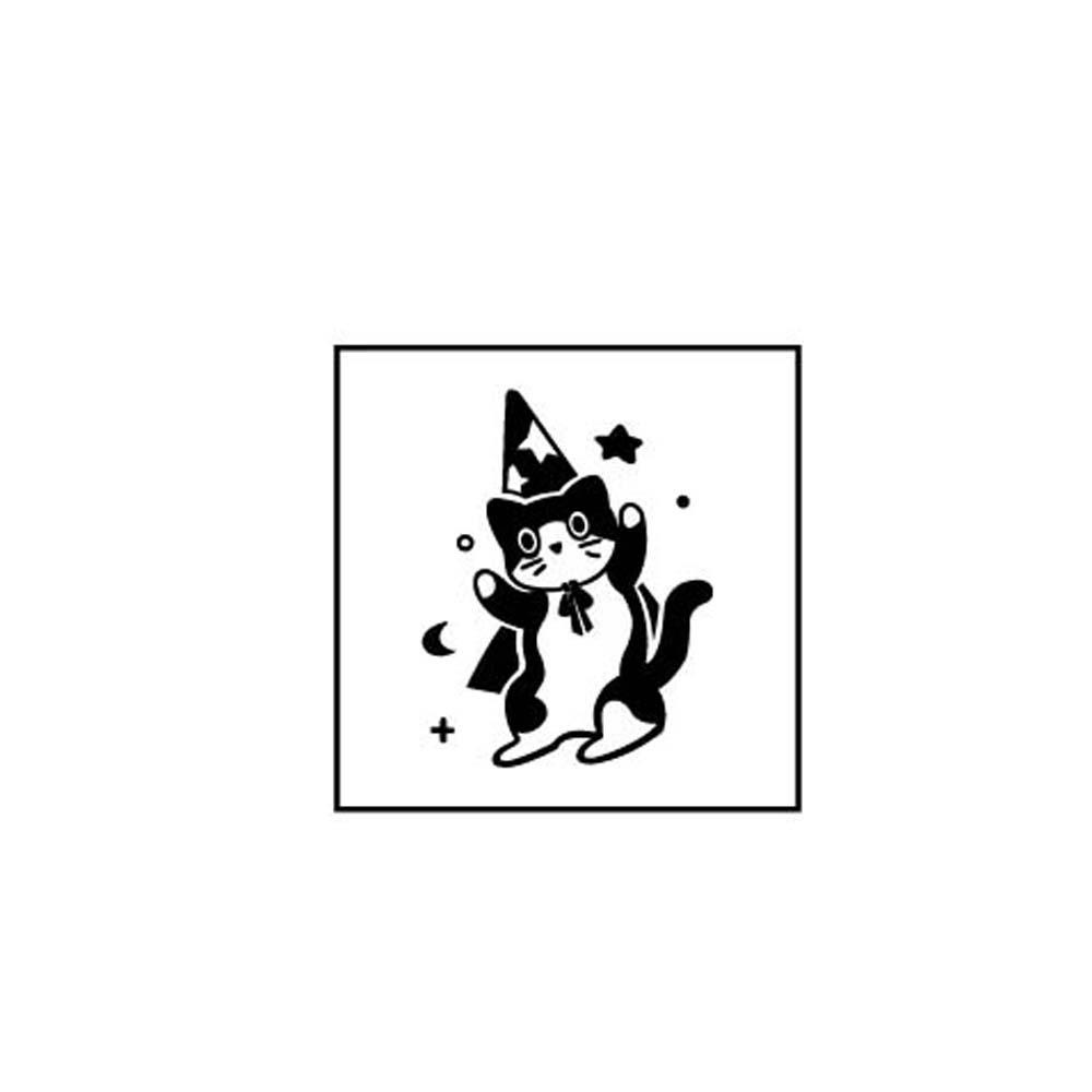 

Retro Vintage Black Cat Stamps Diy Craft Cat Seal Stamping Wooden Rubber Stamps Card Making Cat Circus