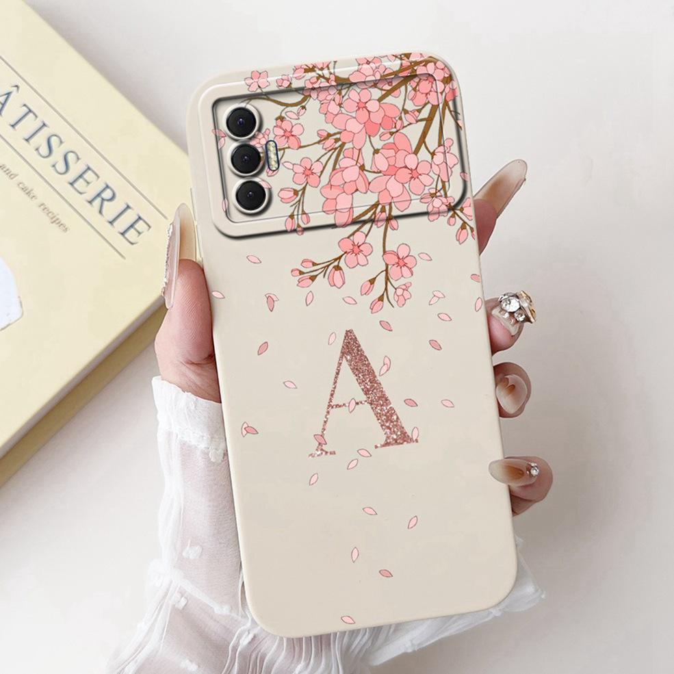 For Tecno Spark 8P Case Luxury Fashion Letters Flower Crown Back Cover For Spark 8P Techno Phone Case KG7H KG7 KG7n Funda Bumper