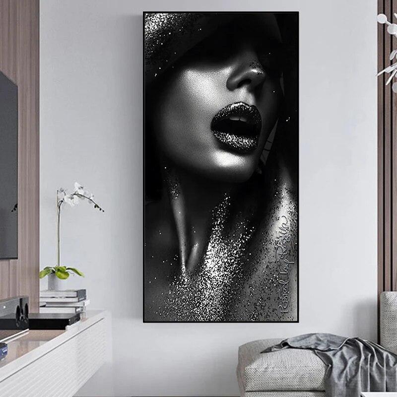 Moderné umenie Black Women Plagát Olejomaľba na plátne Plagáty a obrazy Scandinavian Wall Art Pictures for Home No Frame