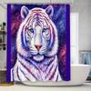 Bathroom Curtain Jungle Animal Tiger Pattern Shower Curtain Wild Cat Home Decor Waterproof Washable Modern Style