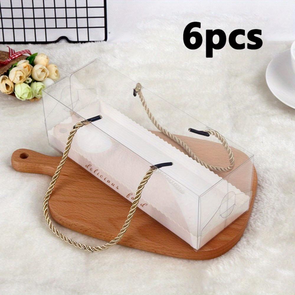 6pcs Clear Gift Packing Box Transparent Window Box Display and Storage Case for Jewelry Necklaces Earrings Bracelets Suitable for Parties Weddings