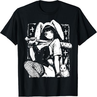 Creepy Horror Bunny Girl Anime Manga Alt Kawaii Harajuku T-Shirt