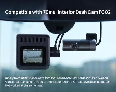 PER 70mai Telecamera Posteriore RC12 per 4K A810, RC06 per 4K A800S A500S PER 70mai Telecamera Interna FC02 Per A800S A500S A400