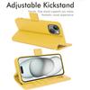 iPhone 15 Leather Wallet Case, Flip Protective Case Cover with Wallet Card Holder, Stand and Wrist Strap PU Leather Case with Magnetic Closure