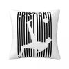Cr7 Football Juve Black Cristiano Ronaldo Square Pillow Case Cushion Cover Custom Decorative Pillowcase for Seat 45x45cm