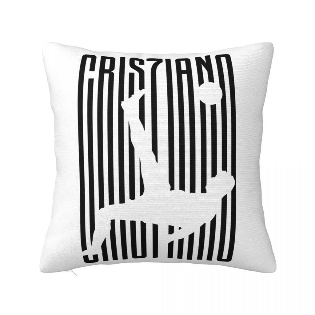 Cr7 Football Juve Black Cristiano Ronaldo Square Pillow Case Cushion Cover Custom Decorative Pillowcase for Seat 45x45cm